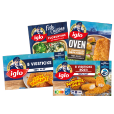 Iglo vissticks, lekkerbekjes, vissticks rösti of viscuisine